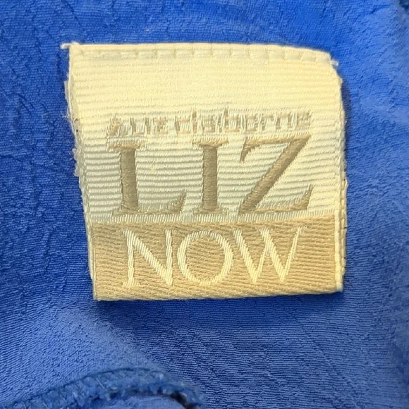 Liz Claiborne Short Sleeves Blue Dress - Size 8 - Picture 9 of 10